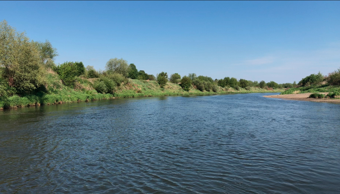 Traditional Vistula River Ferry Crossing A road bike on a traditional river ferry crossing the Vistula River near Czernichów, a highlight of the local cycling routes